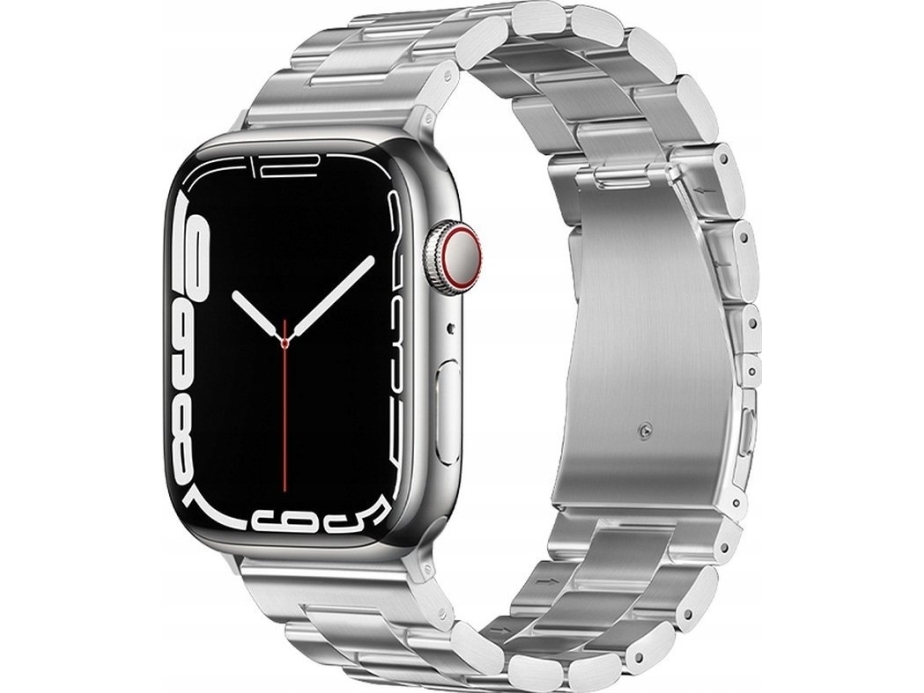 Forcell F-Design Armband Für Apple Watch 42/44/45/49 Mm Silber