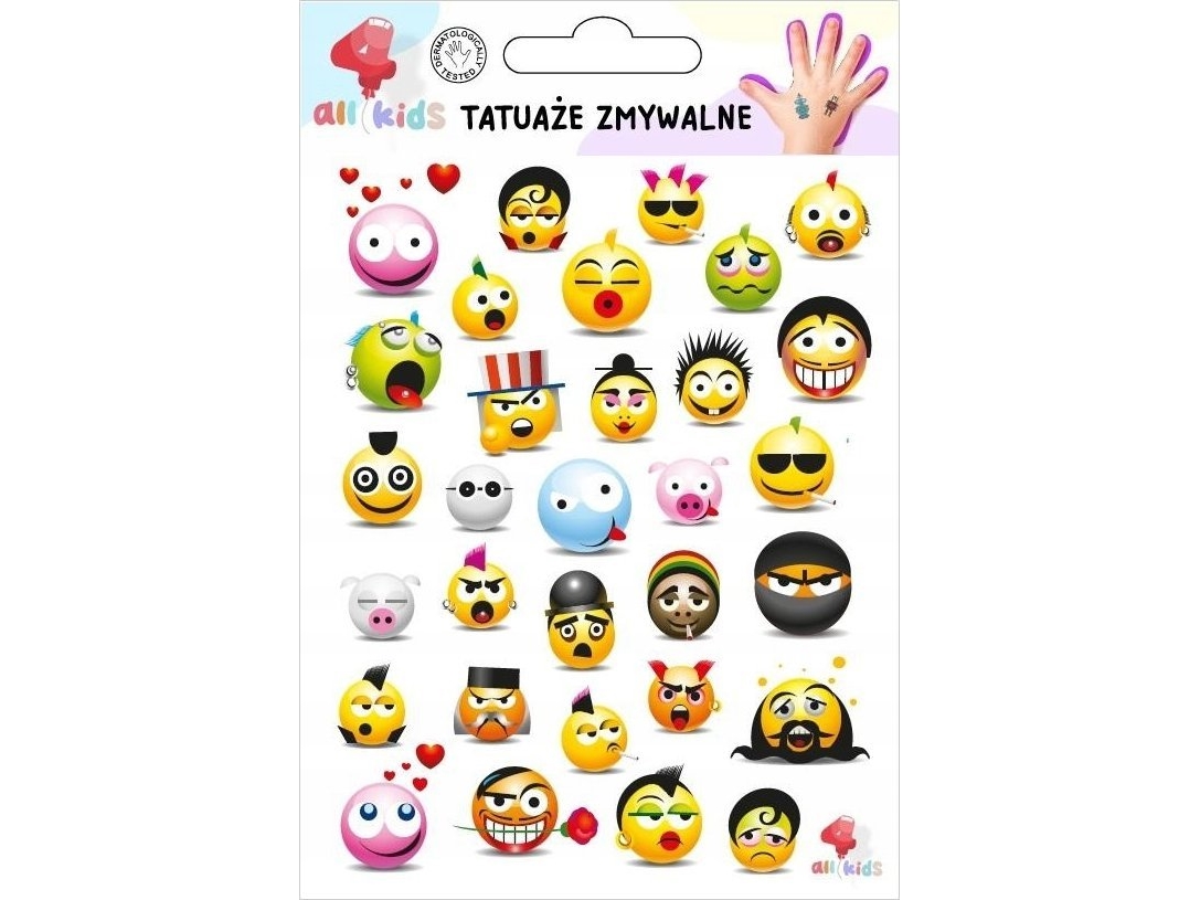 Vaskbare tatoveringer til børn Bøge-emotikoner