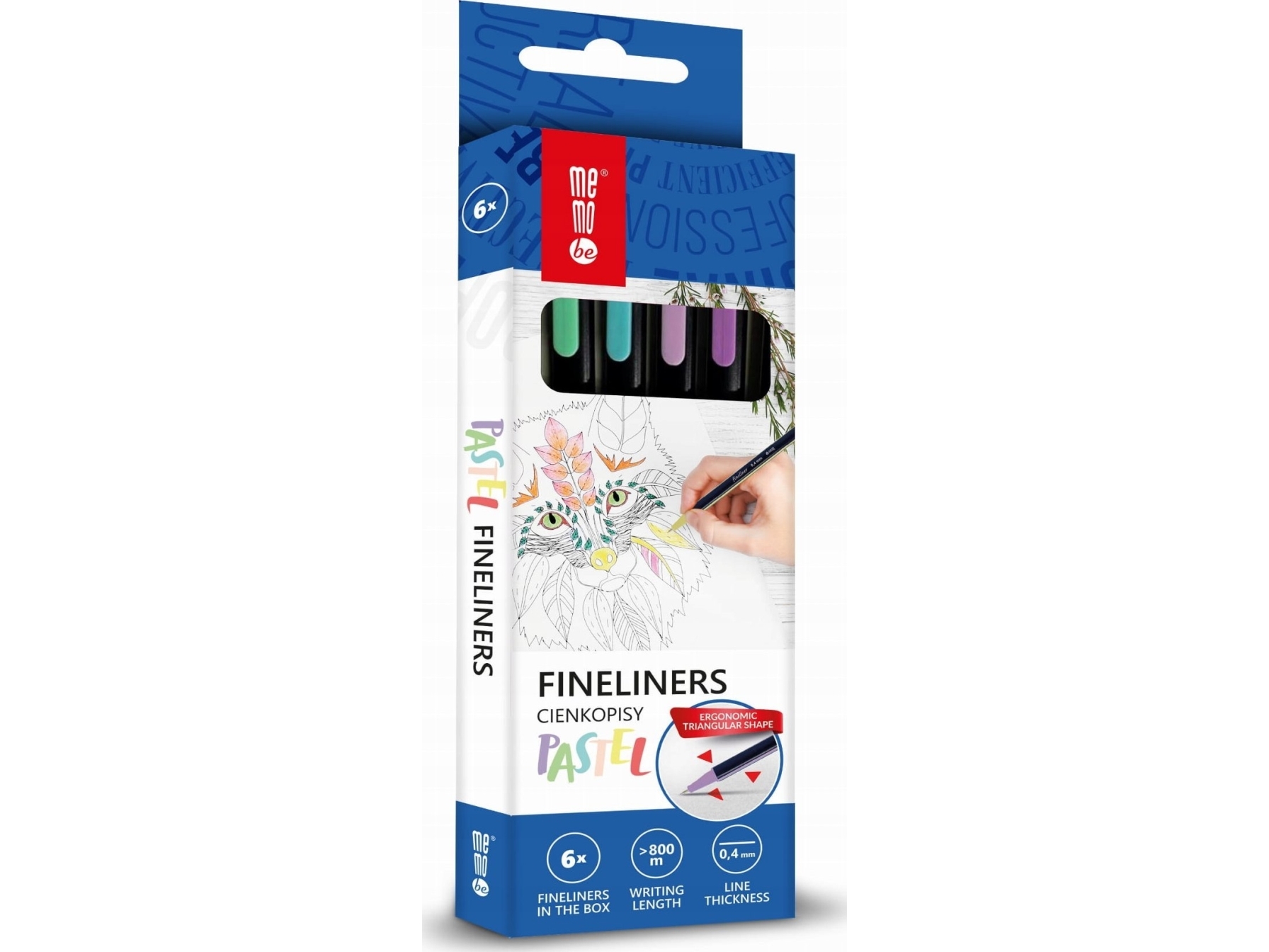 Memobe Cienkopisy Pastel 0,4 Mm 6 Farver Memobe