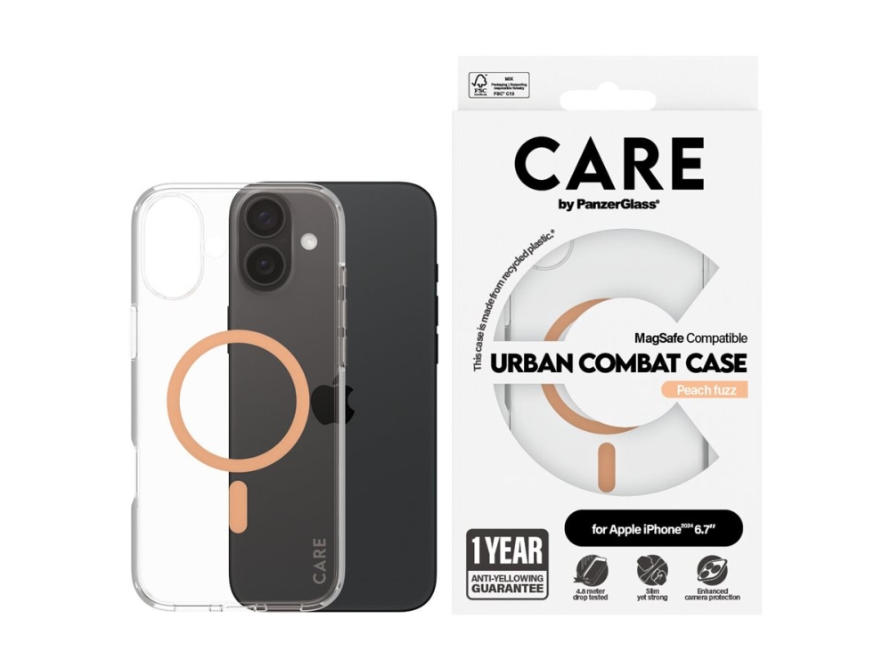 Care By Panzerglass Urban Combat - Bagsidecover Til Mobiltelefon - Magsafe-Kompatibilitet - Oleofobisk Belægning, Termoplastisk Polyuretan (Tpu), Pol