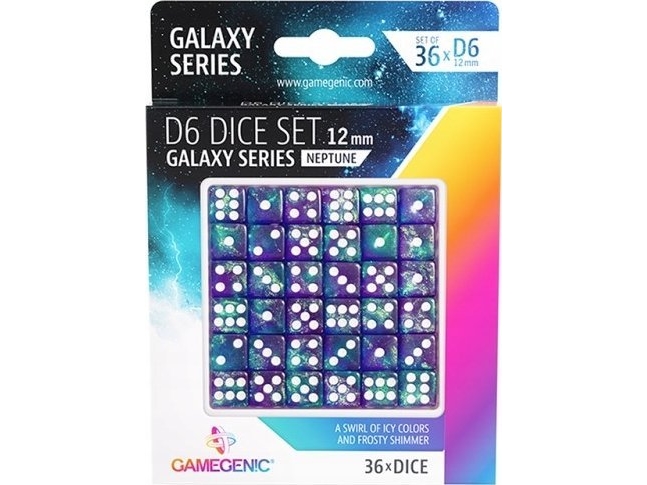 Gamegenic Galaxy Series - D6 tärningsats (12 mm) - Neptune | Leksaker - Spel - Brädspel tillbehör | GameStuff