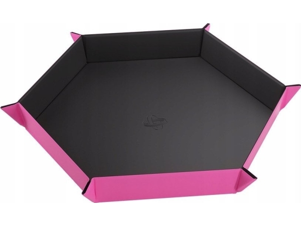 Gamegenic Gamegenic: Magnetic Dice Tray - Hexagonal - Black/Pink