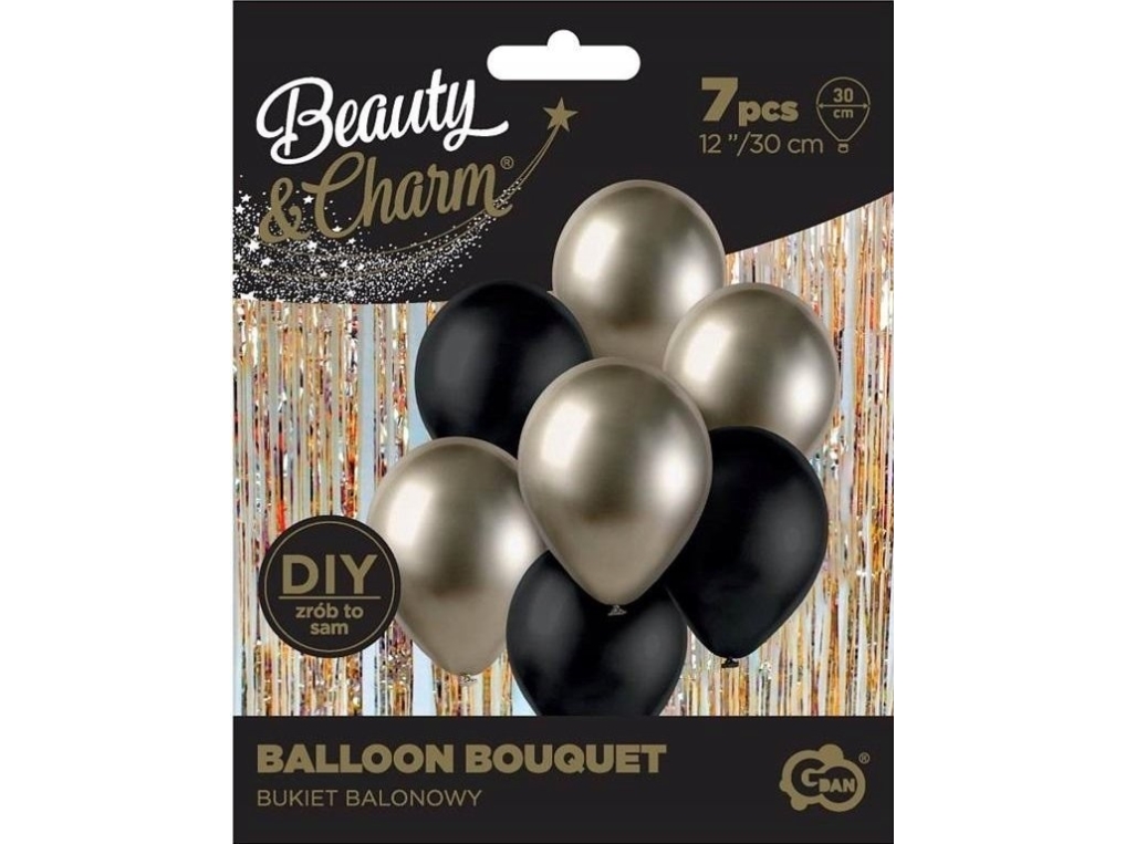 B&amp C prosecco-black balloon bouquet 7pcs | Trädgården - Pools & Vatten spel - Poolleksaker | GameStuff