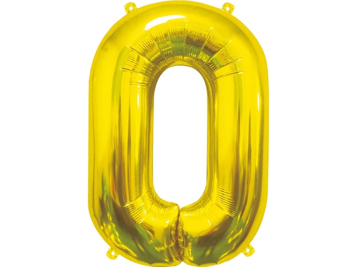GoDan Balon foliowy B&amp C Cyfra 0, złota, 85 cm | Skola & Hobby - Inomhuslekar - Lekplatsprodukter | GameStuff