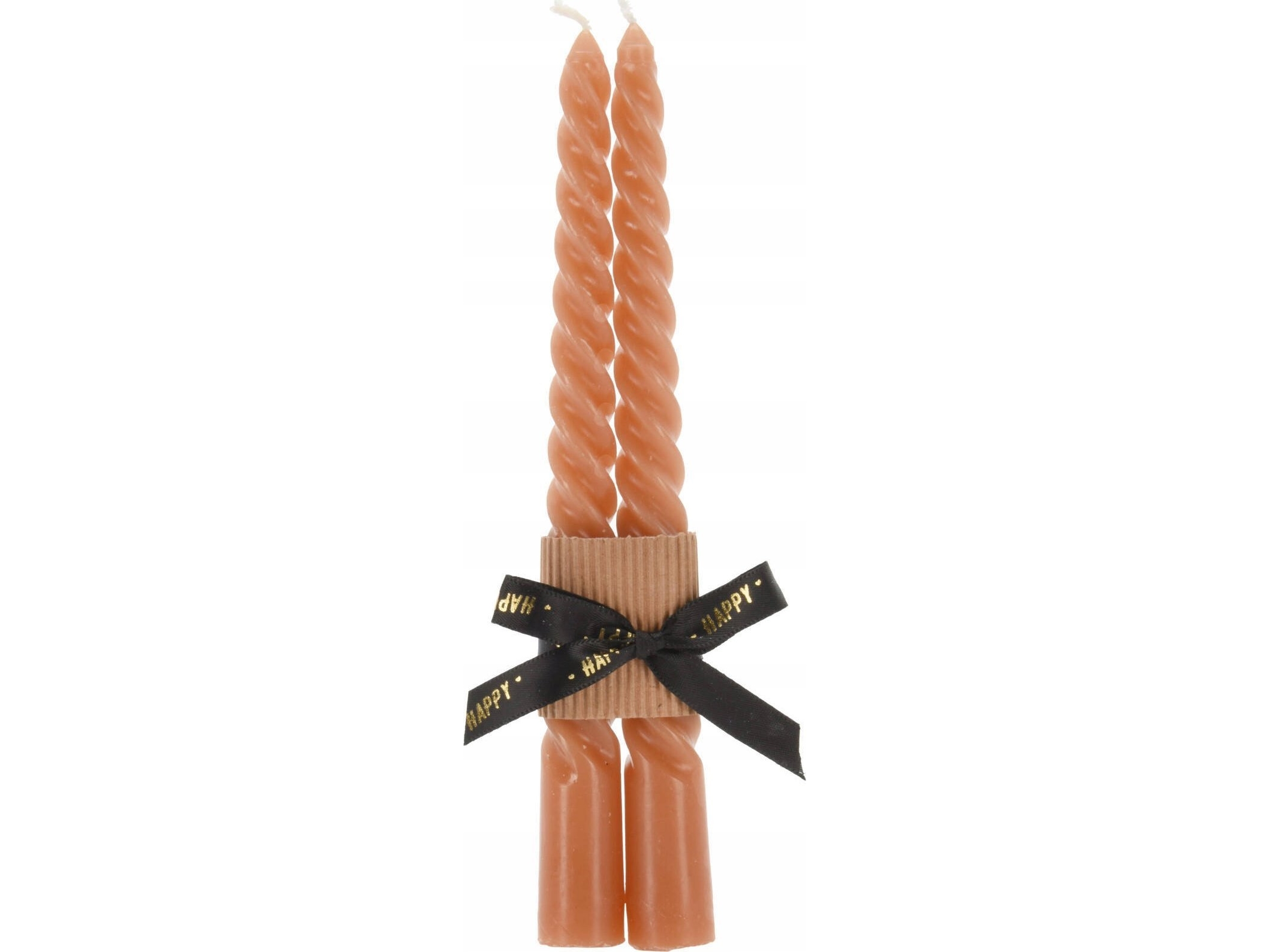 Home Styling Collection Zwei Tischkerzen, Twisted, 20 Cm