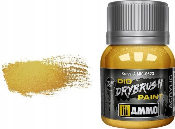 Vallejo Ammo: DIO Drybrush - Brass | Skola & Hobby - Konstmaterial - Specialprodukter | GameStuff