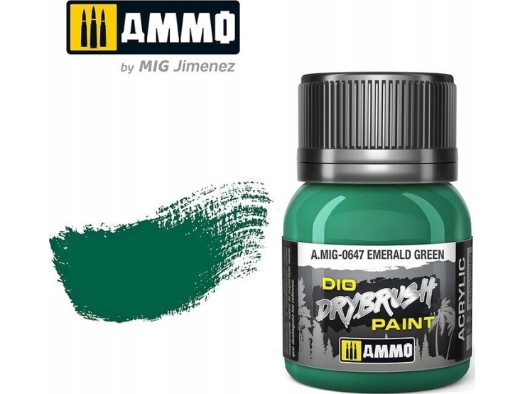 Vallejo Ammo: DIO Drybrush - Emerald Green | Skola & Hobby - Konstmaterial - Specialprodukter | GameStuff