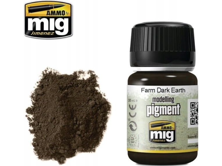 Vallejo Ammo: modelleringspigment - Farm Dark Earth (35 ml) | Hobby - Modelljärnväg - Markbyggnader | GameStuff