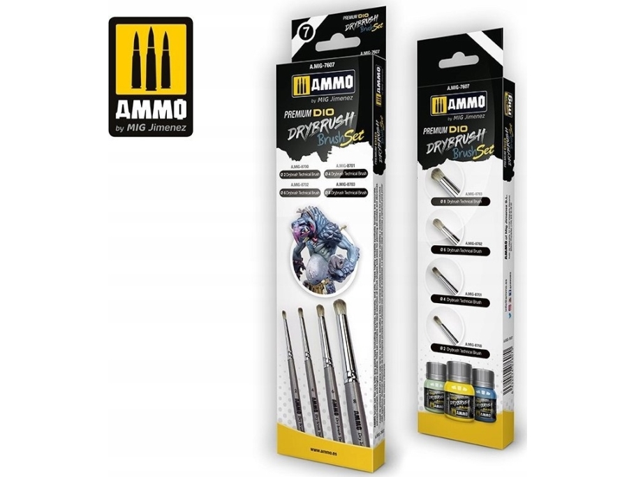 Vallejo Ammo Premium DIO drybrush-borstsats | Skola & Hobby - Konstmaterial - Specialprodukter | GameStuff