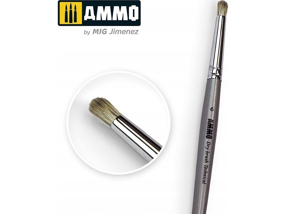 Vallejo Ammo Technical Brush - Drybrush 6 | Skola & Hobby - Konstmaterial - Specialprodukter | GameStuff