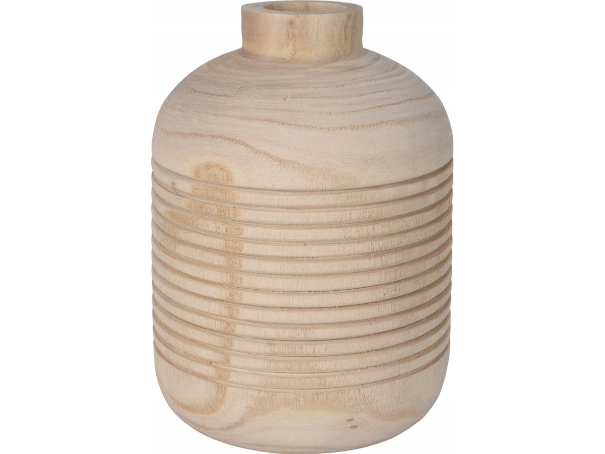 Home Styling Collection Wazon Drewniany, Ø 15 Cm