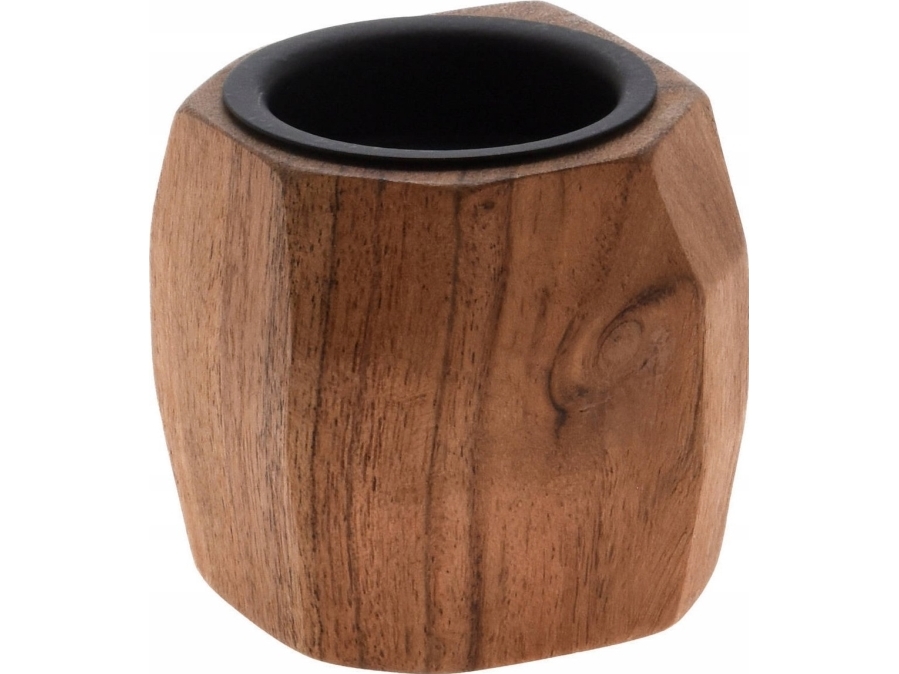 Home Styling Collection Kerzenhalter Aus Holz, Akazie, 6 Cm