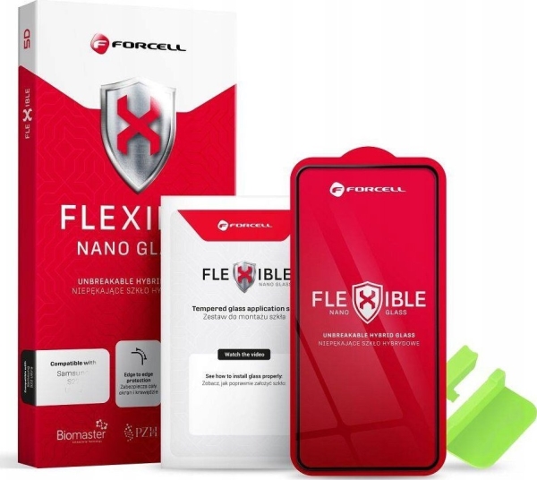 Forcell Forcell Flexible 5D - Hybridglas Til Iphone Xs Max/11 Pro Max Sort