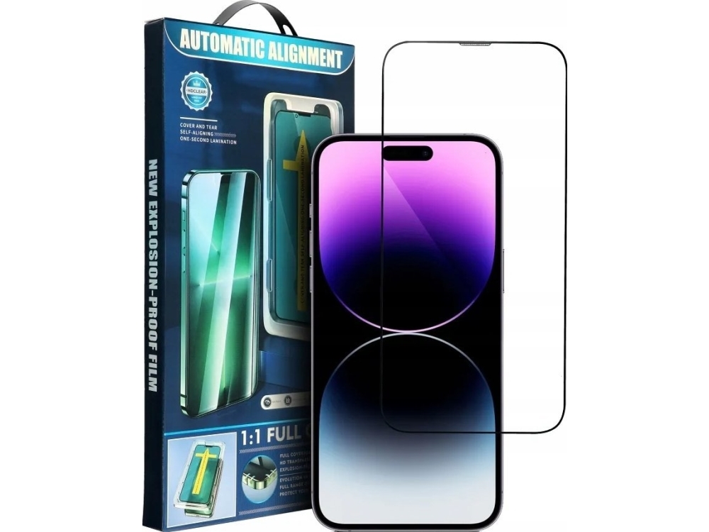 Partner Tele.Com 5D Full Glue Panzerglas/Hartglas Für Iphone X Schwarz + Applikator