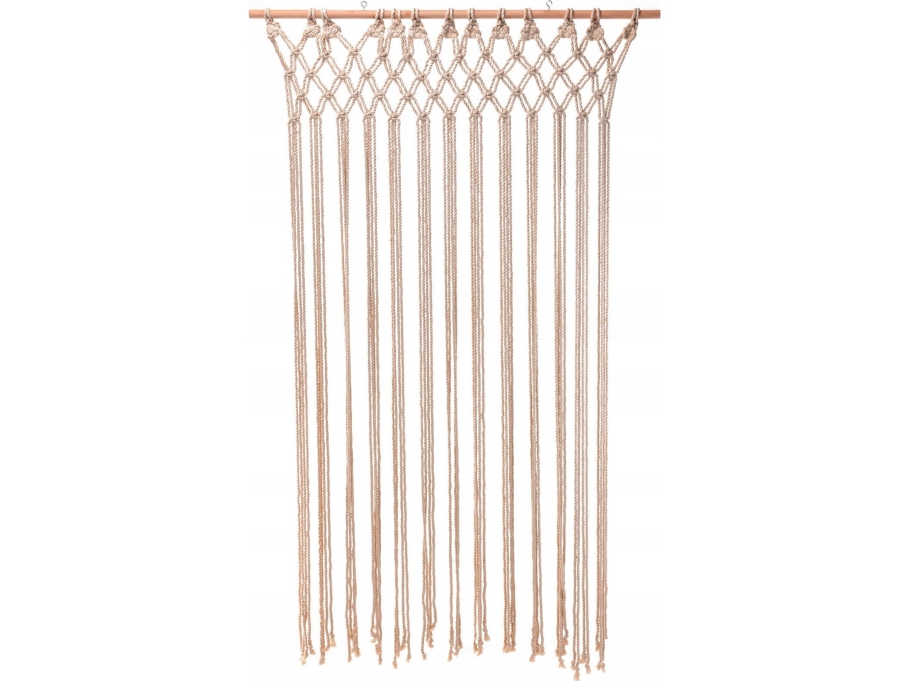 Home Styling Collection Zasłona na drzwi, 90 x 180 cm, makrama na drewnianym kiju | Utomhus - Camping - Övrig utrustning | GameStuff