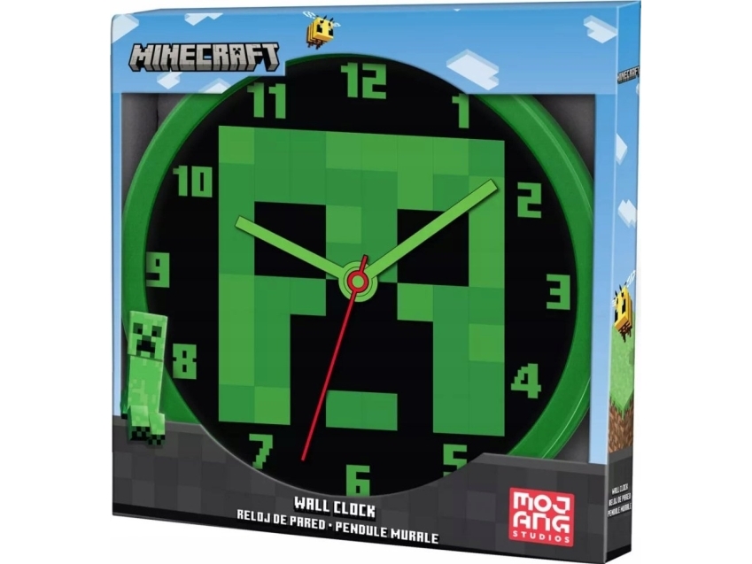 Kinder Euroswan Wanduhr 25Cm Minecraft Min3018 Kinder Euroswan