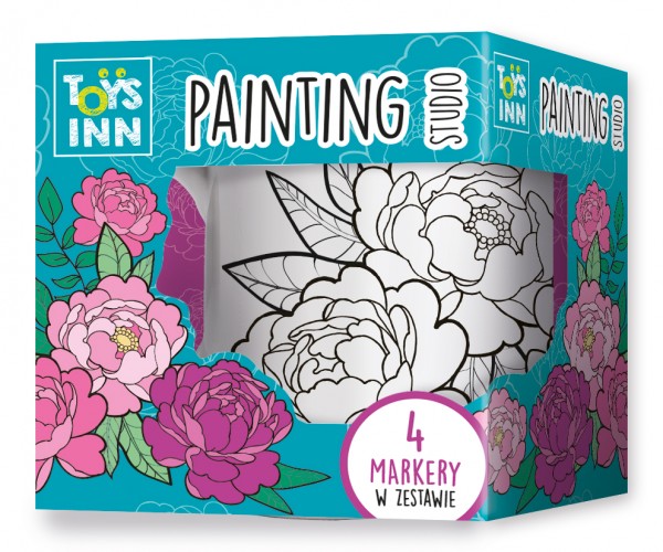 Stnux Becher Zum Ausmalen Blumen Peonie