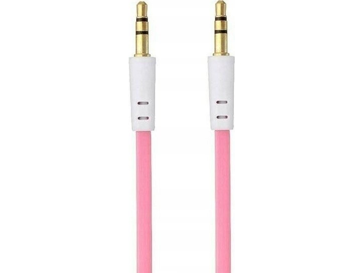 Kabel Usb Vega Kabel Jack Wtyk-Wtyk 0.9M Płaski Różowy 3.5 Cala Pink>