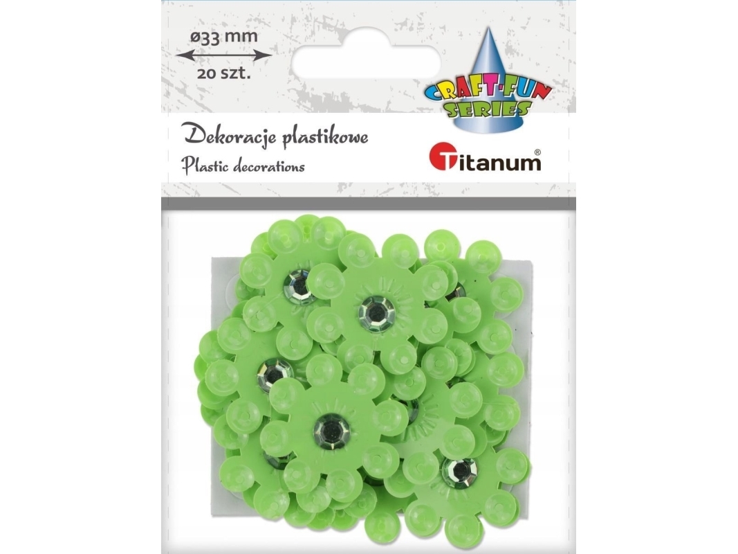 Titan Selbstklebende 3D-Dekorationen Lindgrün Blumen 20Stk