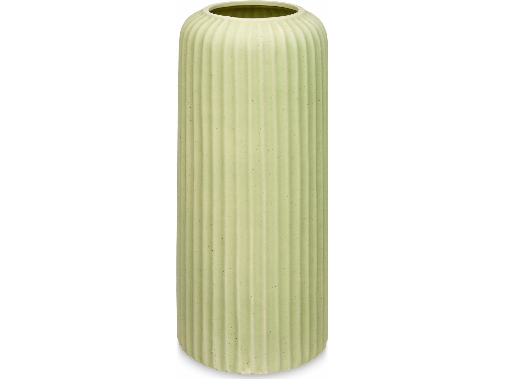 Geschenk Dekor Gestreifte Grüne Keramikvase, H 40 Cm