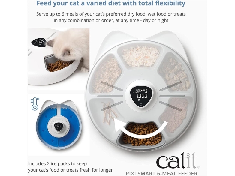 Catit PIXI Ice Packs To 6 Meal Feeder (785.0331) /Cats | Djurmärken - Tillbehör - Catit | GameStuff