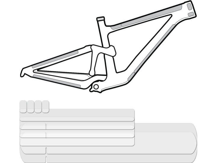 Lizard Skins LIZARDSKINS CLEAR Protective Frame Wrap - Frame Kit kirkas kiiltävä (UUSI)