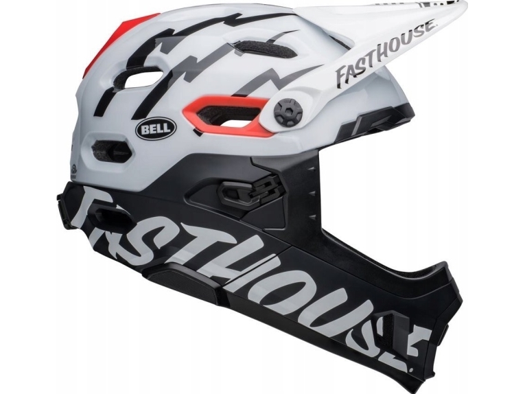 Bell Kask full face BELL SUPER DH MIPS SPHERICAL fasthouse matte gloss black white roz. L (58–62 cm) (NY)