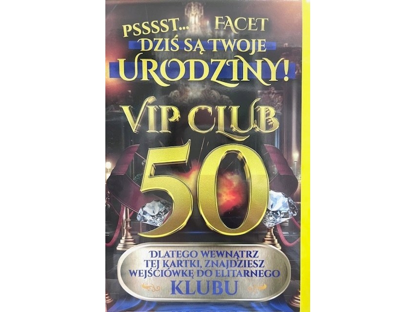 Yeku Glückwunschkarte - Geburtstag 50 (Für Männer)