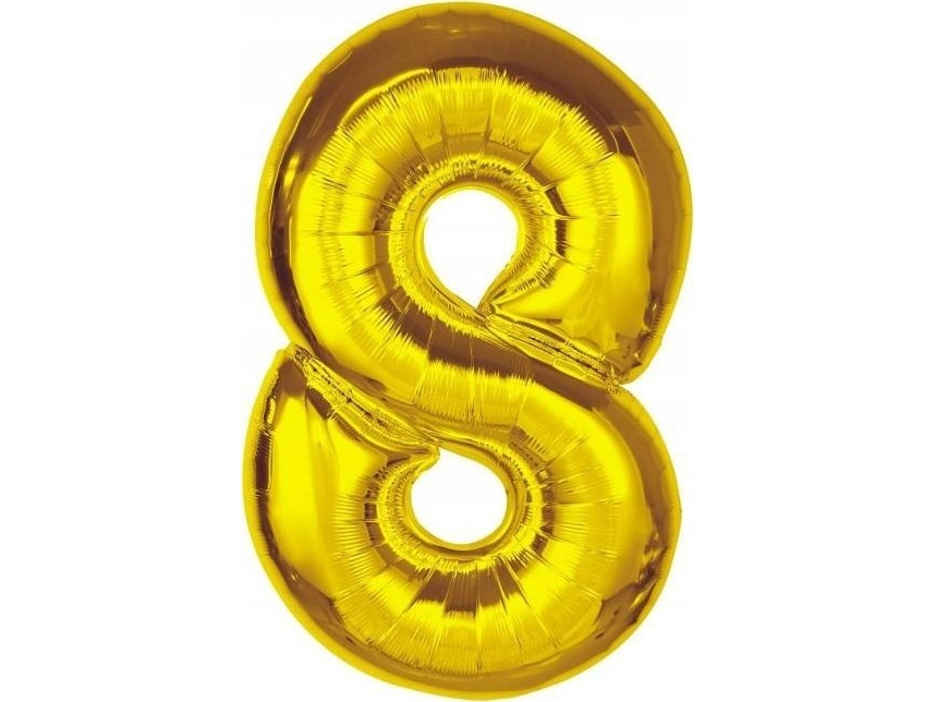 Godan Smart Nummer 8 Gold Folienballon 92Cm
