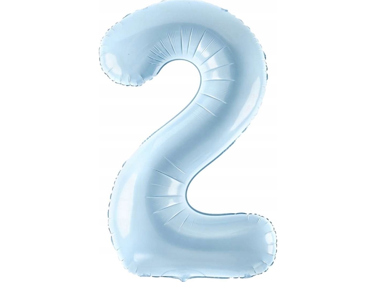 Party Deko Folienballon 2 Hellblau 72Cm