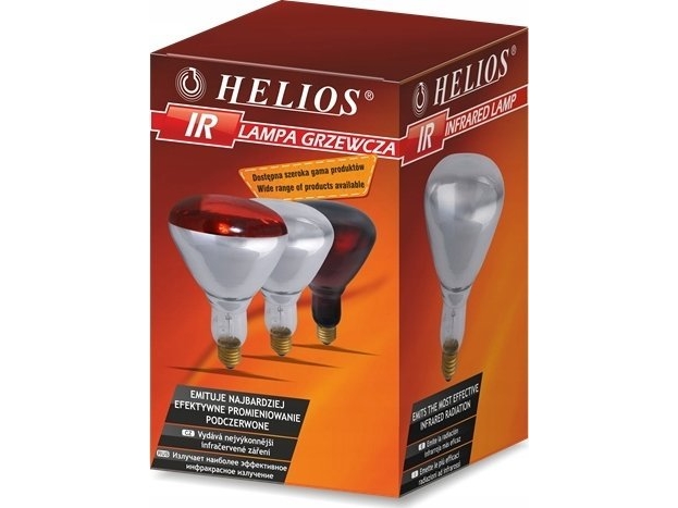 Helios infrarød stråler gennemsigtig R125 E40 375W 230V hårdt glas PRO-2715