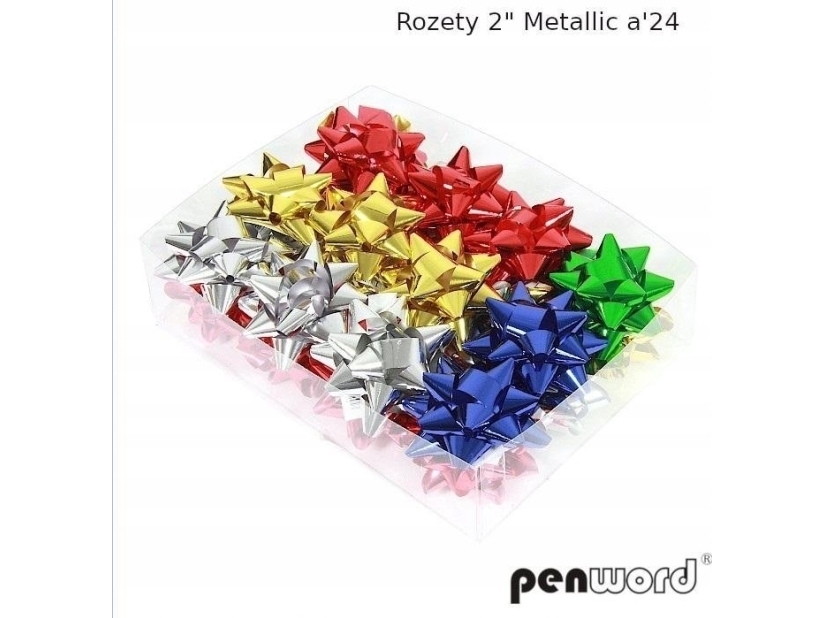 Party Deco Rozety Metallic 24szt