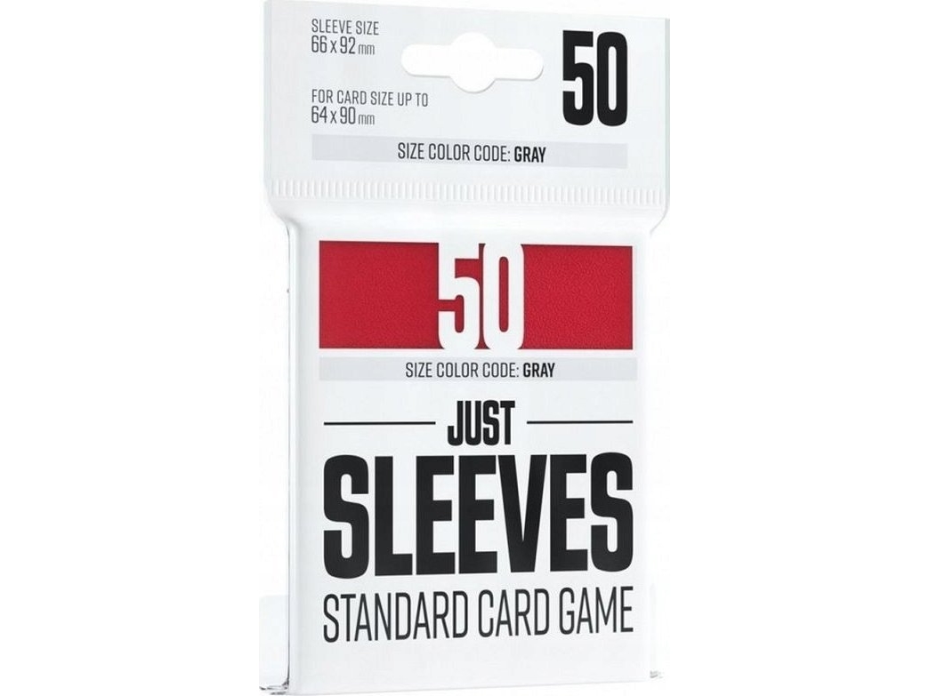 Gamegenic Just Sleeves standard kortærmer (66x91 mm), røde, 50 stk.