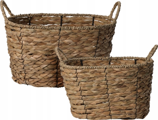 Home Styling Collection förvaringskorgar med handtag, sjögräsflätning, 2 st | N - A | GameStuff