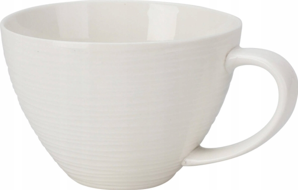 Home Styling Collection Eleganter Kaffeebecher Aus Porzellan, Mit Großem Henkel, 450 Ml