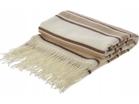 Home Styling Collection Koc z frędzlami, w paski, z akrylu, 130 x 160 cm | Baby & barn - Dekoration - Dekorationer för hemmet | GameStuff