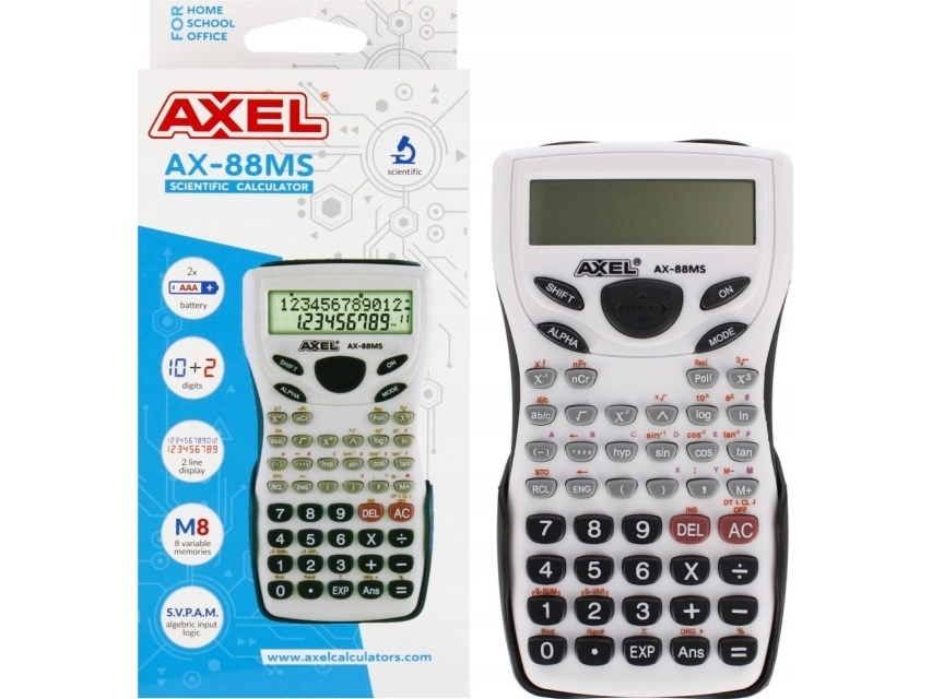 Axel AX-88MS videnskabelig lommeregner 50/100