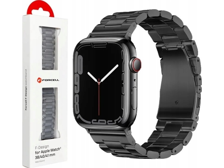 Forcell F-Design Fa10 Rem Til Apple Watch 38/40/41 Mm Sort
