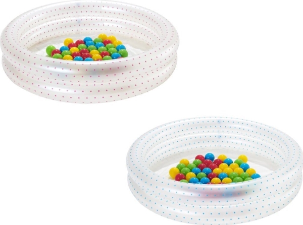 TRITON Uppblåsbar 2-i-1 Barnpool 2+ Blå BESTWAY 91x20cm Plaskdamm + Torrpool + 50 bollar | Trädgården - Terrass - Trädgårdsmöbler | GameStuff