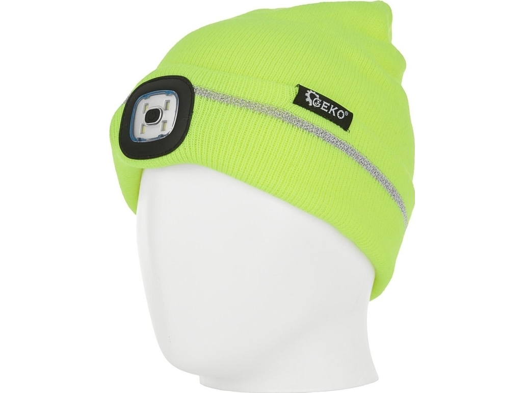 GEKO vintermössa med LED-ljus varningsgul | Sport & Träning - Tillbehör - Kepsar | GameStuff