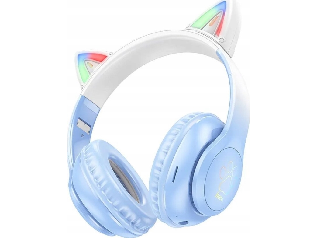 Hoco Hoco Hovedtelefoner Bluetooth Trådløse Hovedtelefoner W42 Cats Ears Krystalblå
