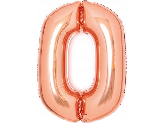 Folienballon Nummer 0 Pink Gold 47X66cm