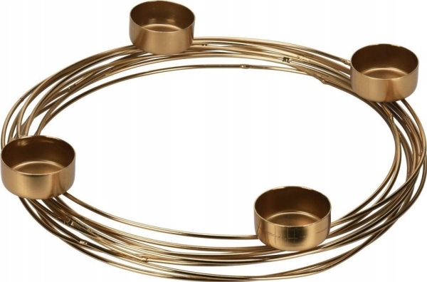 Home Styling Collection guld ljusstake för 4 tealights Ø 28,5 cm | Bordssättning - Bar & vin - Ljusstakar och Lampor | GameStuff