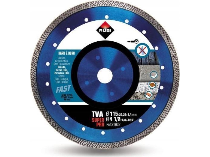 Rubi Hard Materials Diamond Wheel, Turbo Vipe Rim