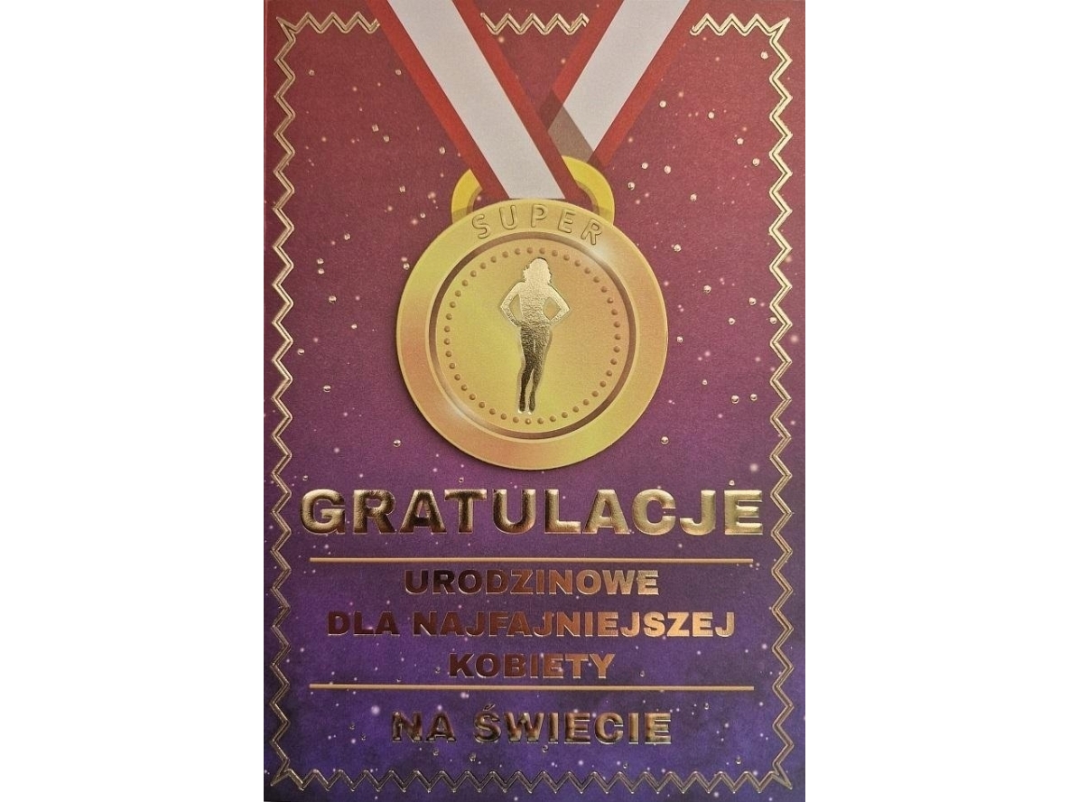 Yeku-Kort Fødselsdagsmedalje Damer
