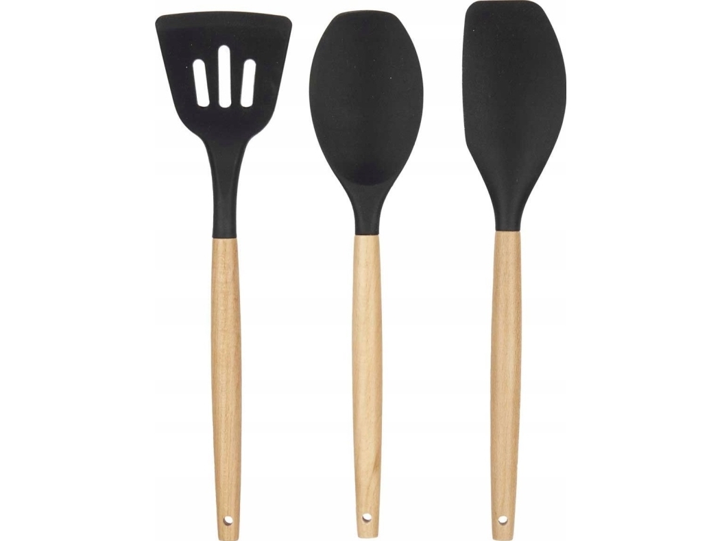 Kinvara silikone køkkenredskaber med træhåndtag, 3 stk.