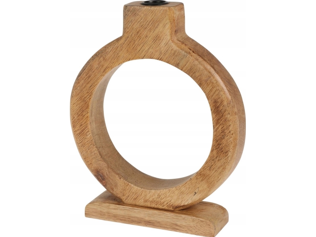 Home Styling Collection Ljusstake i trä, mangoträ, 21 x 25 cm | Bordssättning - Bar & vin - Ljusstakar och Lampor | GameStuff