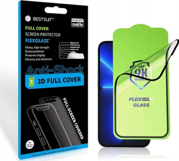 Bestsuit Hybridglas Bestsuit Flexible 5D Full Glue Für Samsung Galaxy A35 5G Schwarz