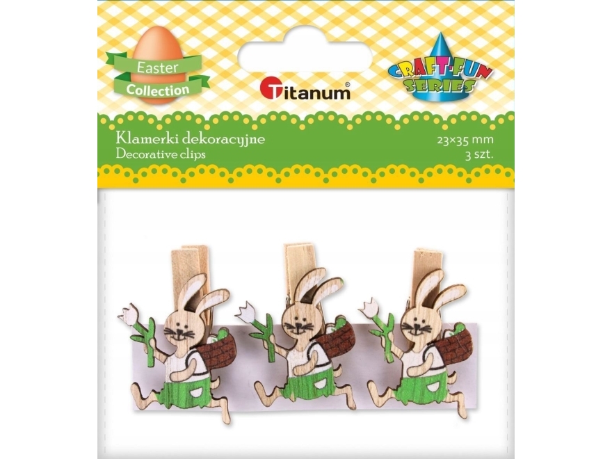 Titanum Dekorativa klädnypor i trä natur 3st | Skola & Hobby - Konsthantverk - Trävaror | GameStuff