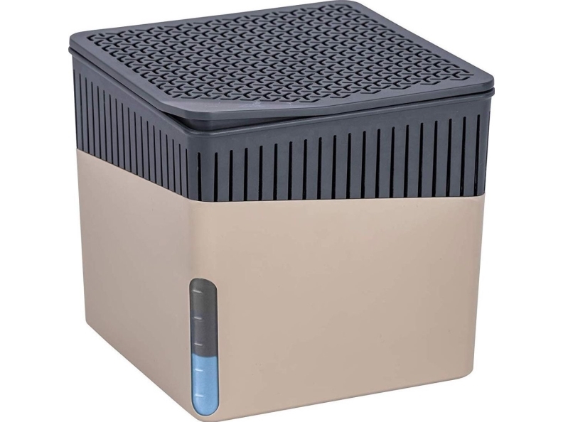 Wenko Feuchtigkeitsabsorber, 80 Kubikmeter, Verhindert Das Wachstum Von Schimmel Und Mehltau, Austauschbare Patronen, Farbe Beige, Elegante Form